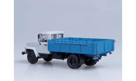 ГАЗ-3307 (двигатель ЗМЗ-513) дерев. борт (серый-голубой), масштабная модель, scale43, Автоистория (АИСТ)