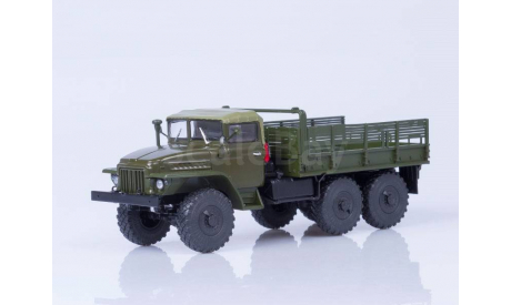 УрАЛ-375 (тентованная кабина) бортовой, хаки, масштабная модель, scale43, Автоистория (АИСТ)