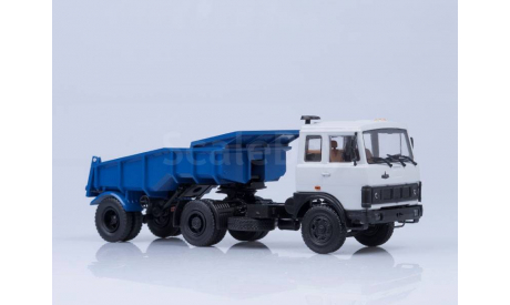 МАЗ-5432 с полуприцепом МАЗ-5232В, (серый/голубой), масштабная модель, scale43, Автоистория (АИСТ)