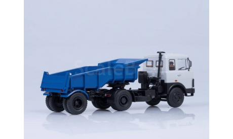 МАЗ-5432 с полуприцепом МАЗ-5232В, (серый/голубой), масштабная модель, scale43, Автоистория (АИСТ)