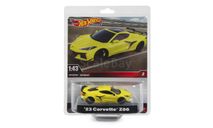 Hot Wheels  Elite  ’23 Corvette Z06 Accelerate Yellow, масштабная модель, Hot Wheels Elite, scale43