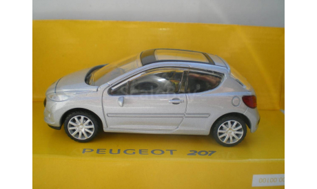 Peugeot 207, масштабная модель, Rastar, scale43