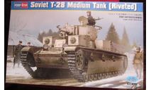 Hobby Boss 83853 Танк Soviet T-28 Medium Tank (Riveted), сборные модели бронетехники, танков, бтт, scale35