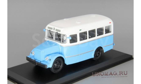 651 автобус (1958-1967) - голубой/белый ClassicBus, масштабная модель, scale43