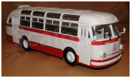 ЛАЗ-695Е (Городской) в красно-белой расцветке  ClassicBus, масштабная модель, scale43