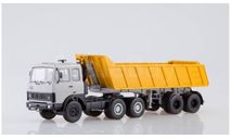 МАЗ-6422 (ранний) с самосвальным полуприцепом МАЗ-9506-20, серый / желтый АИСТ, масштабная модель, Автоистория (АИСТ), scale43