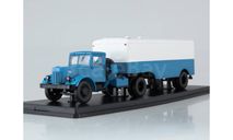 МАЗ-200В с полуприцепом МАЗ-5217, голубой / белый SSM, масштабная модель, Start Scale Models (SSM), scale43