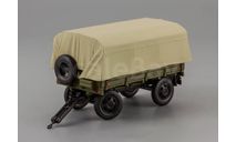 Прицеп 2-ПН-2 (гражданские номера, с дугами и тентом) DIP Models 600201, масштабная модель, scale43
