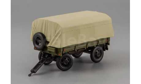 Прицеп 2-ПН-2 (гражданские номера, с дугами и тентом) DIP Models 600201, масштабная модель, scale43