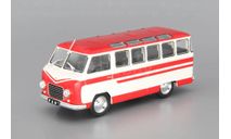 РАФ-977В ’ЛАТВИЯ’, АВТОЛЕГЕНДЫ СССР 221, КРАСНЫЙ / БЕЛЫЙ, журнальная серия Автолегенды СССР (DeAgostini), Автолегенды СССР журнал от DeAgostini, scale43