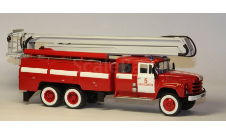Автоцистерна пожарная АЦ-40 с коленчатым подъемником на базе ЗИЛ 133 ГЯ (203), масштабная модель, Киммерия, scale43