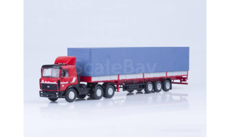 МАЗ 6422 с п/прицепом МАЗ 9758 ’СОВТРАНСАВТО’ красн/ син SSM, масштабная модель, Start Scale Models (SSM), scale43