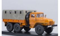 Урал 375 Миасский грузовик 375Д бортовой с тентом (оранжевый)  SSM1104, масштабная модель, Start Scale Models (SSM), scale43