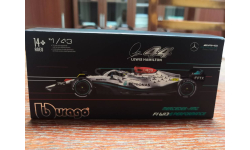 Модель Mercedes-AMG W13 F1 2022 Lewis Hamilton Льюис Хэмилтон formula 1 43 Bburago