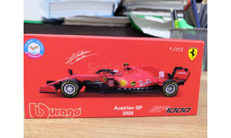 Модель formula 1 Ferrari SF1000 Austria GP 2020 Charles Leclerc Шарль Леклер 1 43 Bburago, масштабная модель, 1:43, 1/43
