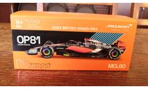 Модель formula 1 McLaren MCL60 2023 British GP Oscar Piastri Оскар Пиастри 1 43 Bburago, масштабная модель, scale43