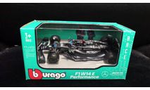 Модель formula 1 Mercedes W14 2023 George Russell Джордж Расселл 1 43 Bburago, масштабная модель, scale43, Mercedes-Benz