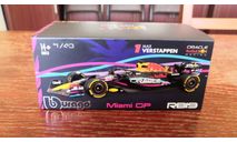 Модель Formula 1 43 Red Bull RB19 Miami GP (гран-при Майами) Max Verstappеn Макc Фeрcтаппен Bburago, масштабная модель, scale43