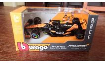 Модель formula 1 McLaren MCL38 2024 Miami GP Lando Norris Ландо Норрис 1 43 Bburago, масштабная модель, scale43