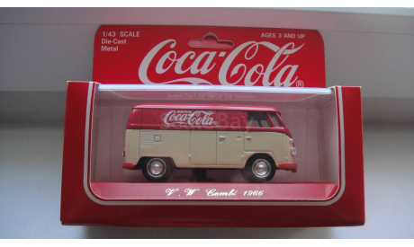 VOLKSWAGEN COMBI 1966 COCA COLA SOLIDO ТОЛЬКО МОСКВА, масштабная модель, scale43