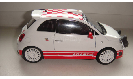 FIAT 500 ABARTH 1/24 MOTOR MAX  ТОЛЬКО МОСКВА САМОВЫВОЗ, масштабная модель, scale24