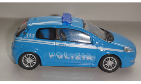 FIAT GRANDE PUNTO POLIZIA WELLY  ТОЛЬКО МОСКВА САМОВЫВОЗ, масштабная модель, scale43