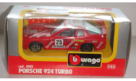 PORSCHE 924 TURBO BURAGO  ТОЛЬКО МОСКВА САМОВЫВОЗ, масштабная модель, scale43