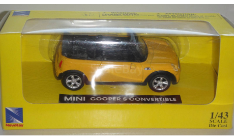 MINI COOPER S CONVERTIBLE  ТОЛЬКО МОСКВА САМОВЫВОЗ, масштабная модель, scale43