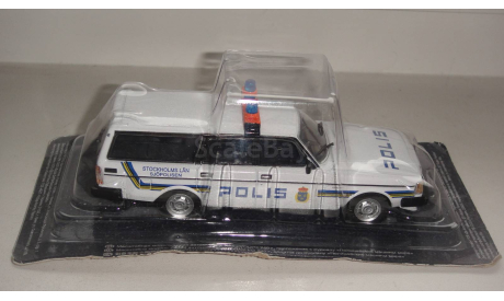 ПОЛИЦЕЙСКИЕ МАШИНЫ МИРА №56 VOLVO 240  ТОЛЬКО МОСКВА САМОВЫВОЗ, журнальная серия Полицейские машины мира (DeAgostini), scale43