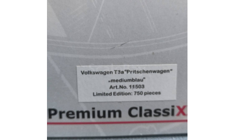 Volkswagen T3 a Pritschenwagen , Premium ClassiXXs 1:43, масштабная модель, scale43