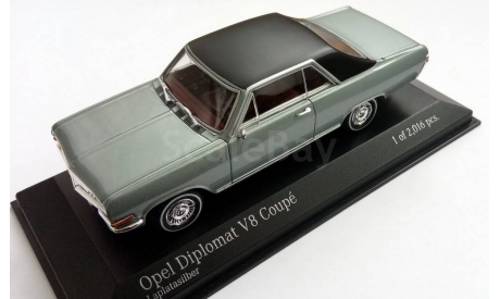 Opel Diplomat V8 Coupe 1965 Laplastasilber_, масштабная модель, 1:43, 1/43, Minichamps