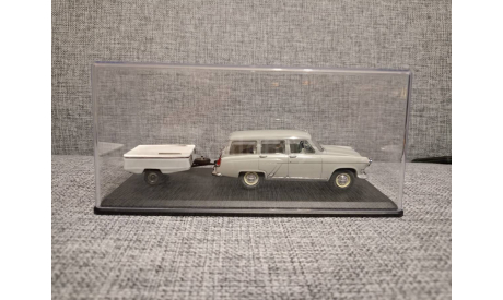 ГАЗ-22 Волга с прицепом Скиф серый, масштабная модель, Наш Автопром, 1:43, 1/43