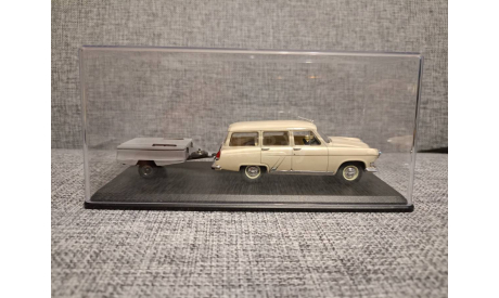 ГАЗ-22 Волга с прицепом Скиф бежевый, масштабная модель, Наш Автопром, 1:43, 1/43