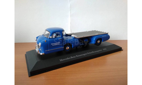 1/43 Mercedes Benz Blue Wonder Racing Car Transporter Altaya, масштабная модель, IXO Road (серии MOC, CLC), scale43, Mercedes-Benz