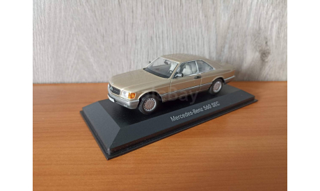 1/43 Mercedes Benz 560 SEC C126 W126 Beige Minichamps, масштабная модель, Mercedes-Benz, scale43