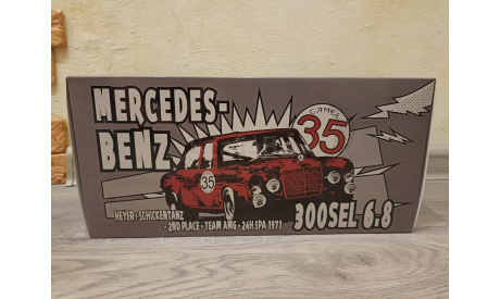 1/18 Mercedes Benz 300 SEL 6.8 AMG Red Pig Minichamps, масштабная модель, Mercedes-Benz, scale18
