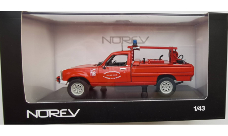 Peugeot 504 Pick-Up Dangel 4X4 Pompiers 1979 SDIS Puy de Dôme Norev, масштабная модель, scale43