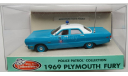 Plymouth Fury Arkansas State Police 1969 White Rose Collectibles, масштабная модель, scale43