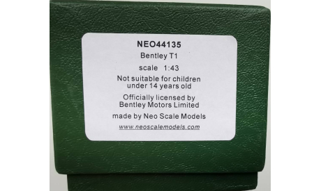 Bentley T1 1965 NEO, масштабная модель, Neo Scale Models, scale43