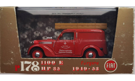 Fiat 1100 E Furgone Servizio Prevenzione Vigili del fuoco Appiano Gentile 1949 Brumm, масштабная модель, scale43