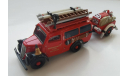 Ford E83W Fire Engine Van + прицеп-мотопомпа 1950 Matchbox Collectibles, масштабная модель, 1:43, 1/43