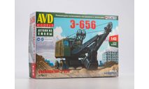 Сборная модель экскаватор Э-656, сборная модель автомобиля, AVD Models, scale43