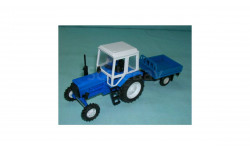 Трактор МТЗ-82 с прицепом (синий)