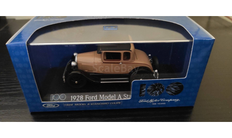 1928 Ford Model A Standart Coupe Minichamps, масштабная модель, scale43