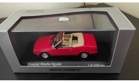 Maserati Biturbo Spyder 1986 Minichamps, масштабная модель, scale43