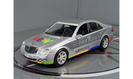 MERCEDES-BENZ Мерседес-бенц E-klasse W211 Rally Paris-Beijing #03 Ebay team, silver, масштабная модель, Minichamps, 1:43, 1/43