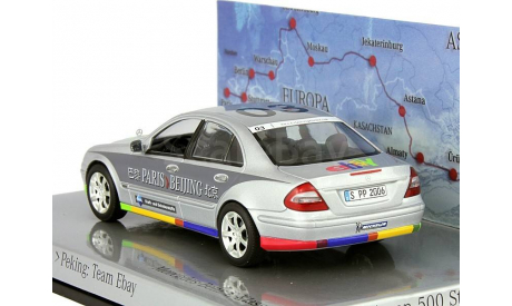 MERCEDES-BENZ Мерседес-бенц E-klasse W211 Rally Paris-Beijing #03 Ebay team, silver, масштабная модель, Minichamps, 1:43, 1/43