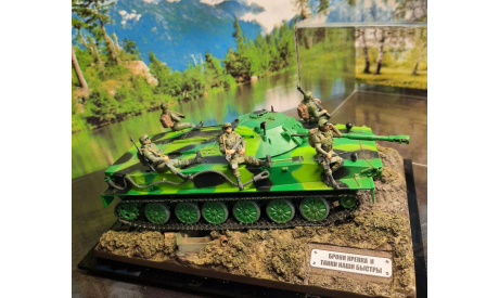 Диорама в 1/43 ПТ-76 с десантом на броне, элементы для диорам