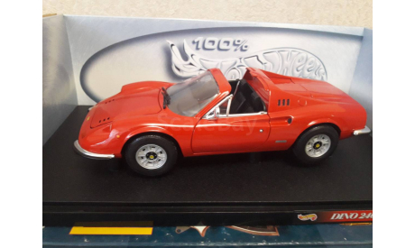 100% Hot Wheels FERRARI Dino 246 GTS 1:18, масштабная модель, Mattel Hot Wheels, scale18