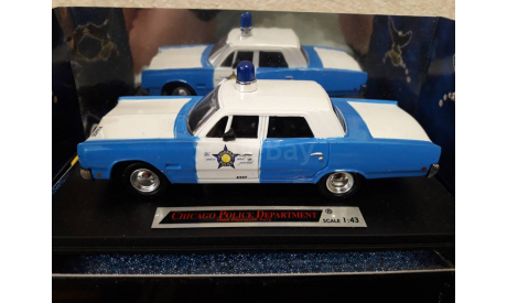 Plymouth Fury 1968 Chicago police, масштабная модель, hot pursuit car, 1:43, 1/43